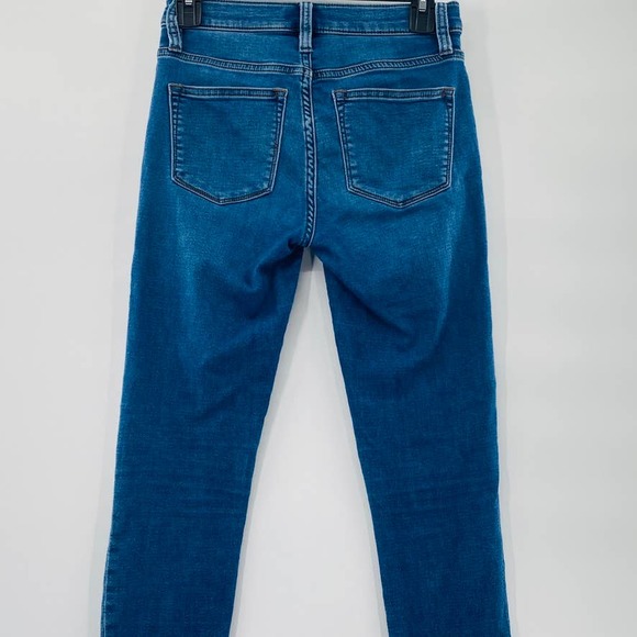J. Crew 9" High-rise Jeggings In Medium Blue Soft Wash Stretch Knit Size 25 - Picture 9 of 12